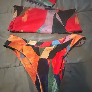 Lot of 2 Colorful Abstract Bikini’s Set